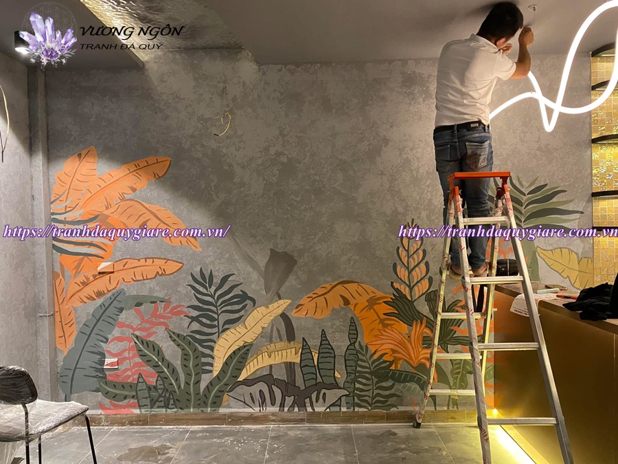 vẽ tranh tường phong cảnh thiên nhiên