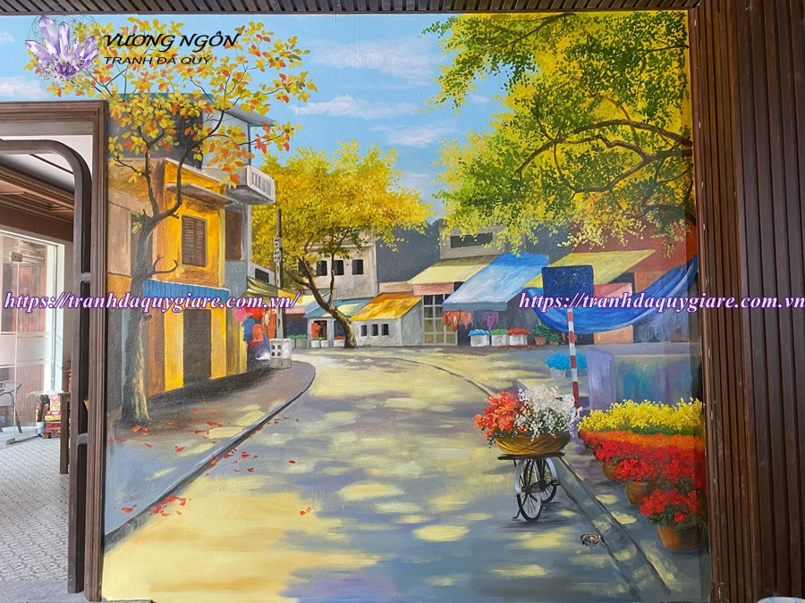 vẽ tranh tường phong cảnh thiên nhiên