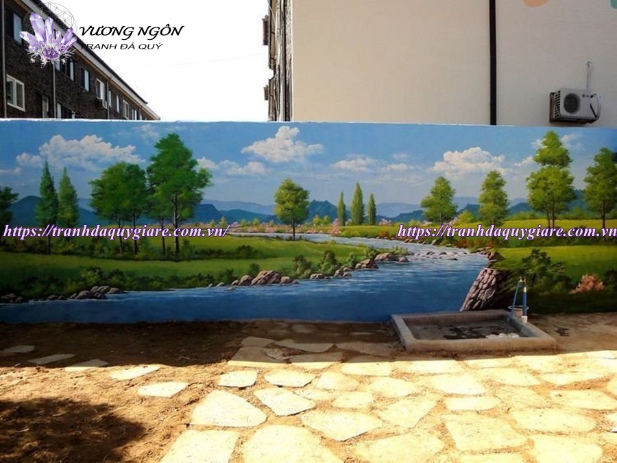 vẽ tranh tường phong cảnh thiên nhiên