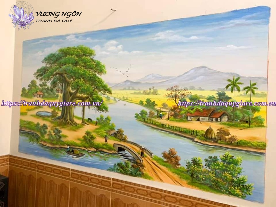 vẽ tranh tường phong cảnh thiên nhiên