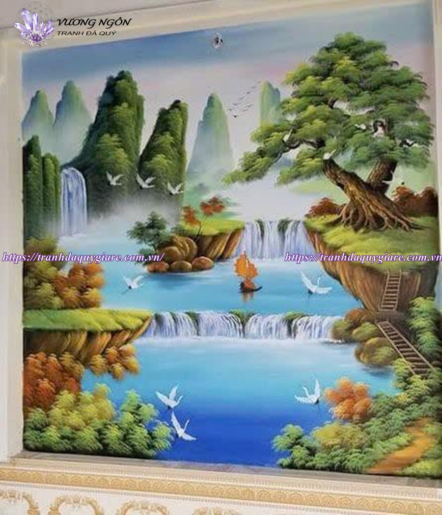 vẽ tranh tường phong cảnh thiên nhiên
