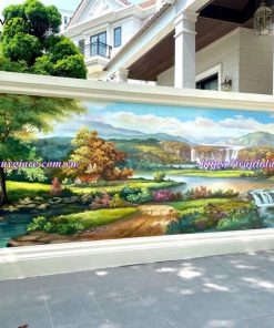 vẽ tranh tường phong cảnh thiên nhiên