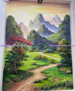 vẽ tranh tường phong cảnh thiên nhiên