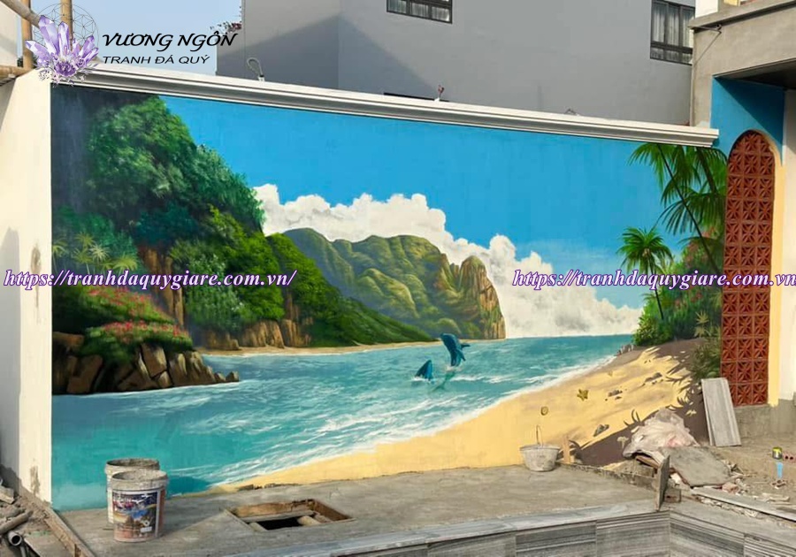 vẽ tranh tường phong cảnh thiên nhiên