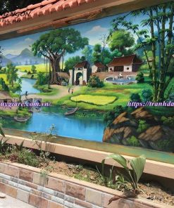 vẽ tranh tường phong cảnh thiên nhiên