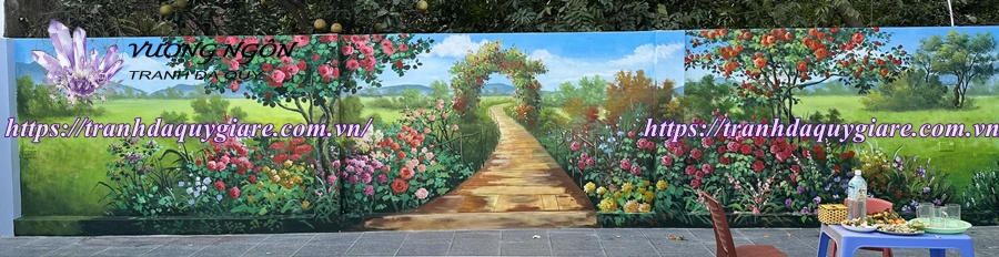vẽ tranh tường phong cảnh thiên nhiên