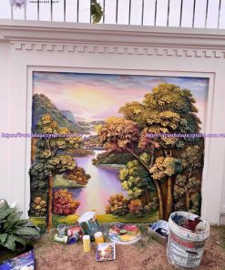 vẽ tranh tường phong cảnh thiên nhiên