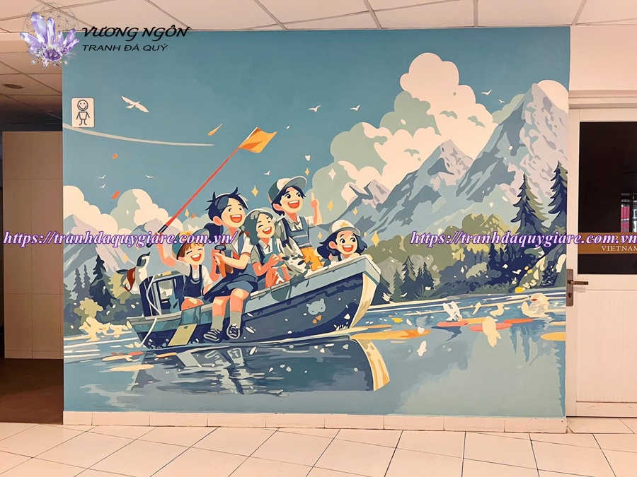 vẽ tranh tường phong cảnh thiên nhiên