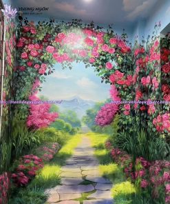 vẽ tranh tường phong cảnh thiên nhiên