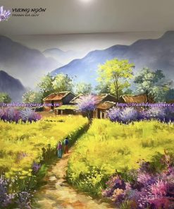 vẽ tranh tường phong cảnh thiên nhiên