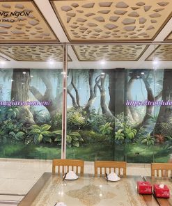 vẽ tranh tường phong cảnh thiên nhiên