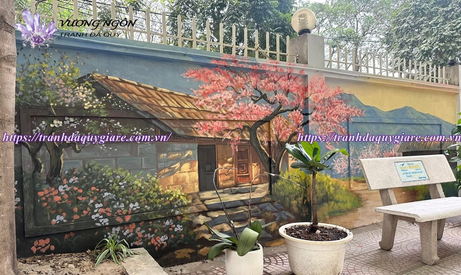 vẽ tranh tường phong cảnh thiên nhiên