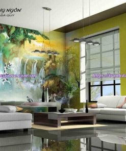 vẽ tranh tường phòng khách