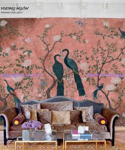 vẽ tranh tường phòng khách