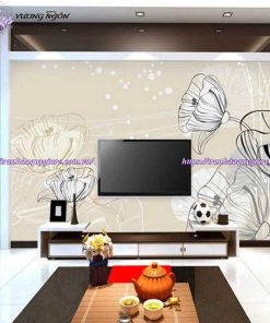 vẽ tranh tường phòng khách