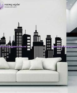 vẽ tranh tường phòng khách