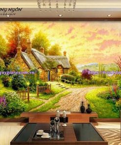 vẽ tranh tường phòng khách