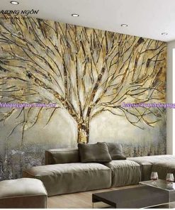 vẽ tranh tường phòng khách