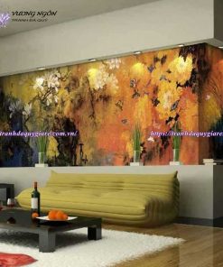 vẽ tranh tường phòng khách