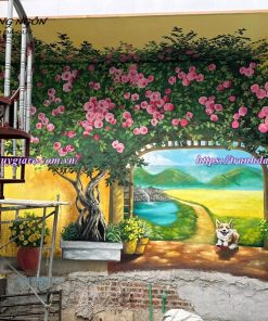 Vẽ tranh tường quán cafe, trà sữa, trà chanh