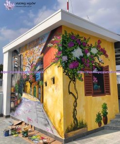 Vẽ tranh tường quán cafe, trà sữa, trà chanh