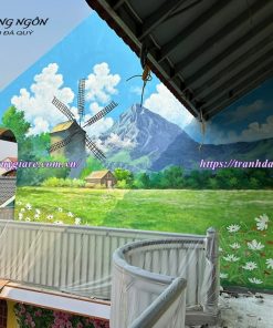 Vẽ tranh tường quán cafe, trà sữa, trà chanh