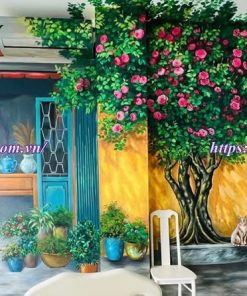 Vẽ tranh tường quán cafe, trà sữa, trà chanh