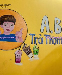Vẽ tranh tường quán cafe, trà sữa, trà chanh