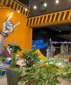 Vẽ tranh tường quán cafe, trà sữa, trà chanh