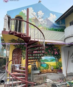 Vẽ tranh tường quán cafe, trà sữa, trà chanh