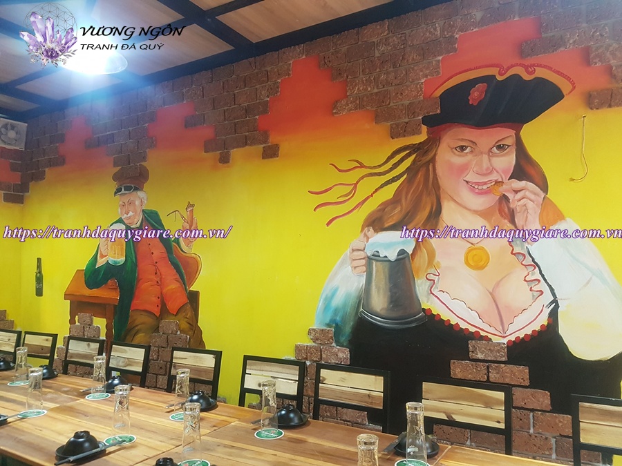 vẽ tranh tường quán nhậu, quán bia (Beer)