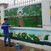 vẽ tranh tường tại trường THCS và THPT