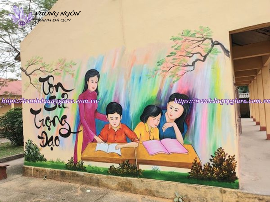 vẽ tranh tường tại trường THCS và THPT
