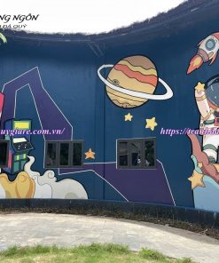 vẽ tranh tường tại trường THCS và THPT