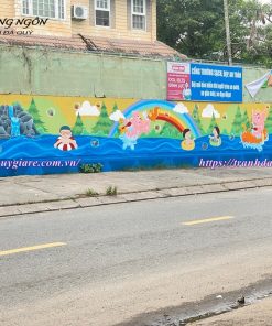 vẽ tranh tường tại trường THCS và THPT