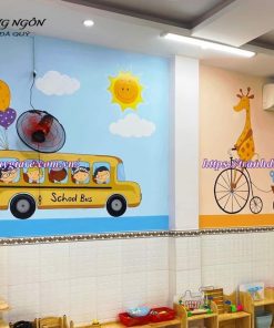 vẽ tranh tường tại trường THCS và THPT