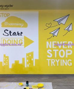 vẽ tranh tường tại trường THCS và THPT