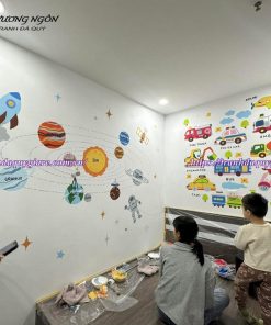 vẽ tranh tường tại trường THCS và THPT