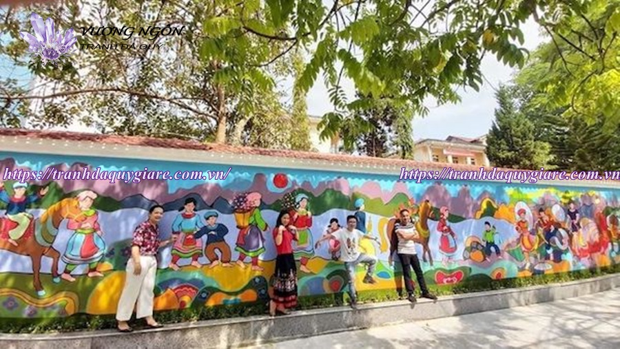 vẽ tranh tường tại trường THCS và THPT