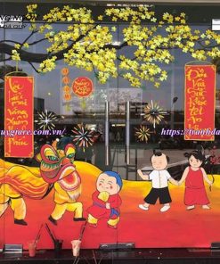 Vẽ Tranh Tường Trang Trí Ngày Tết