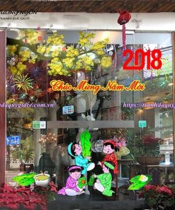 Vẽ Tranh Tường Trang Trí Ngày Tết