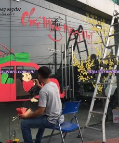 Vẽ Tranh Tường Trang Trí Ngày Tết
