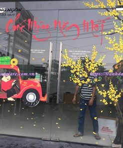 Vẽ Tranh Tường Trang Trí Ngày Tết