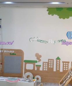 vẽ tranh tường trường tiểu học