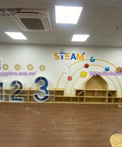 vẽ tranh tường trường tiểu học