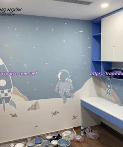 vẽ tranh tường trường tiểu học