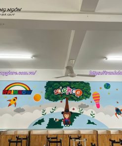 vẽ tranh tường trường tiểu học