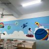 vẽ tranh tường trường tiểu học