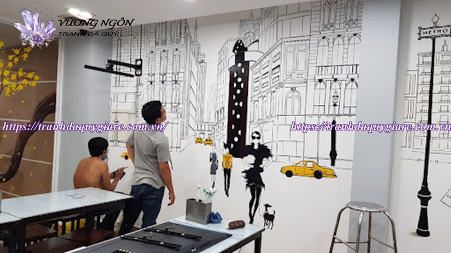 vẽ tranh tường văn phòng công ty