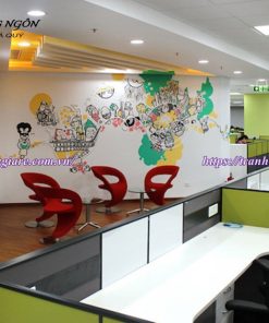 vẽ tranh tường văn phòng công ty